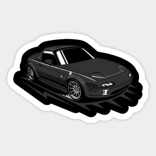 Black miata classic Sticker